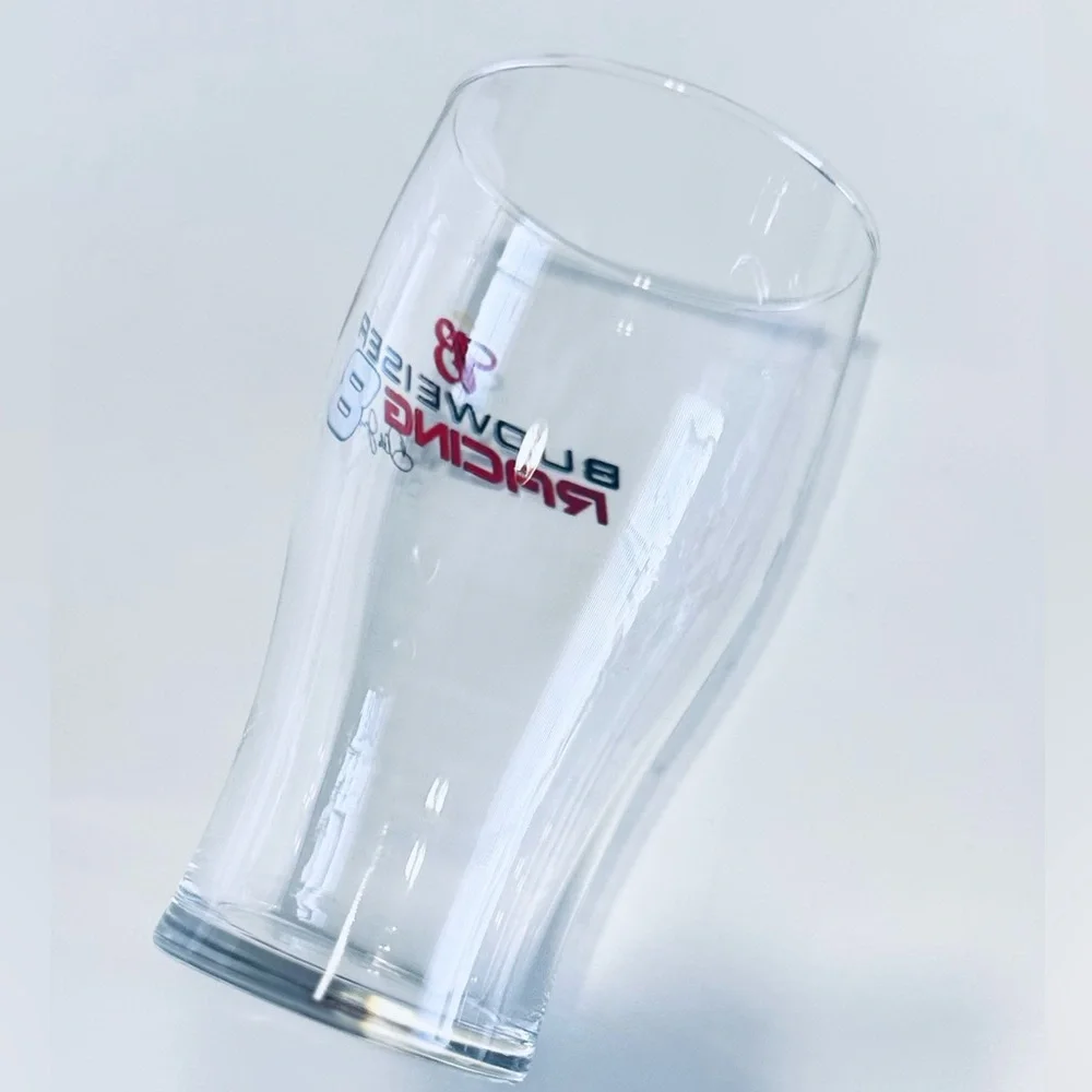 BUDWEISER Racing Beer Pint Glass w Dale Earnhardt Jr #8 Red & Black Logo
